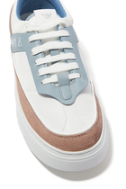 Lace-Up Suede & Nylon Sneakers